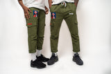 BAD MOUTH Patchwork Cargo Utility Pants